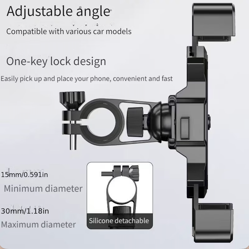 Motorcycle cell phone holder