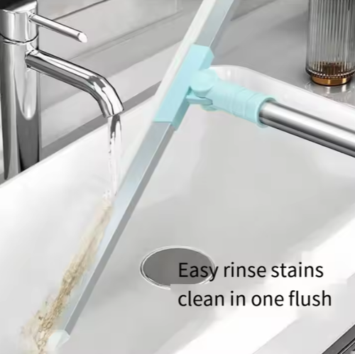 Multi-Functional Magic Broom & Floor Scraper - Dual-Use Water Mop with Plastic Handle