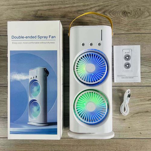 Factory Wholesale Portable air Conditioning Fan USB Spray Water Cooling with Light Fan Small Cooling Desktop Fan