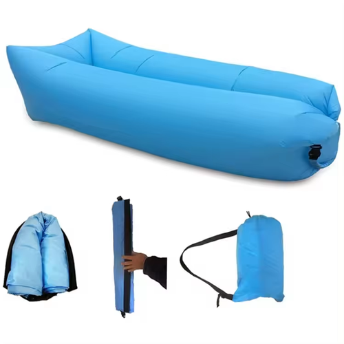 Modern Inflatable Air Sofa Chair Lounger for Outdoor Camping Water Floating Bed Lazy Beach Sun Lounger Living Room Application