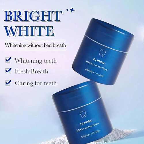 The Powder Teeth Whitening Natural Tooth Powder No Sensitivity Enamel Safe Toothpaste Lavender & Mint Flavor