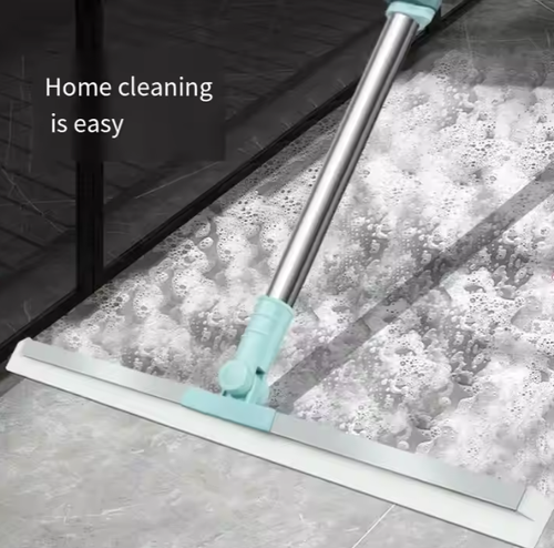 Multi-Functional Magic Broom & Floor Scraper - Dual-Use Water Mop with Plastic Handle