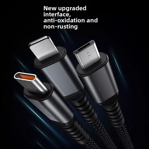 Hot selling 3 in 1 100W Night-luminous Universal USB Cable Universal Cell Phone USB Type-C Cable  Android charging cable