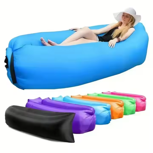 Modern Inflatable Air Sofa Chair Lounger for Outdoor Camping Water Floating Bed Lazy Beach Sun Lounger Living Room Application