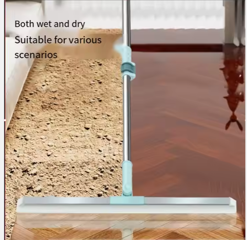 Multi-Functional Magic Broom & Floor Scraper - Dual-Use Water Mop with Plastic Handle