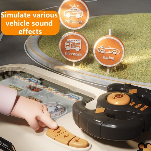 Upgrade Musical Interactive Simulation Racing Adventure Car Steering Wheel Toy for Kids