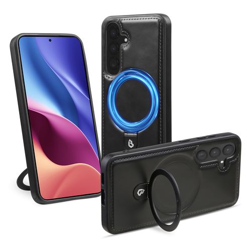 Ultra High-Grade S24 Magnetic Holder Mobile Phone Case for Samsung A53 S24 23 Business Leather All-Inclusive Anti-Fall TPU Cover