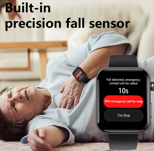 PulseMax 2026 Smartwatch – Upgraded ElectroPulse with Fall Detection, ECG, Blood Pressure, SpO2 & Health Monitoring – Supports SOS, Voice Calls & Fitness Tracking