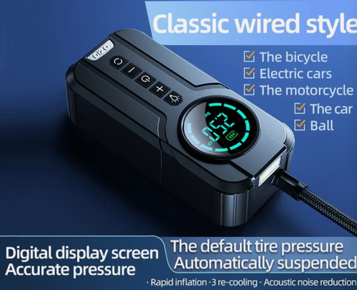 Cordless Tire Inflator 150 PSI Portable Compressor Quick Inflation Pump Tire Inflator with 6000mAh Battery for Car,Motorcycle,Bike,Balls,