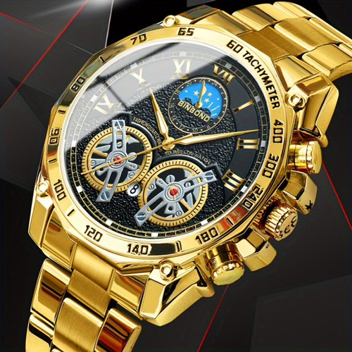 JewelryWe Men's Quartz Watch,Fashion Working Watch with Calendar and Luminous Stainless Steel Pointer