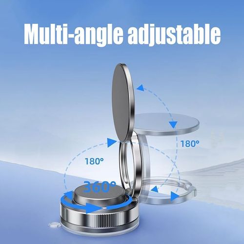360° Adjustable Rotating Vacuum Magnetic Suction Suction Cup Base Phone Holder,Black