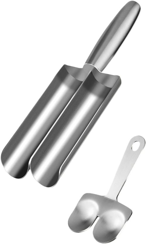 Premium Triple Meatball Maker Tool - Stainless Steel Non-Stick Meat Baller Maker with Cutting Spade, itchen Meatball Scoop & Mold for Quick DIY Cooking of Meatballs Fish Balls Shrimp Rice Balls