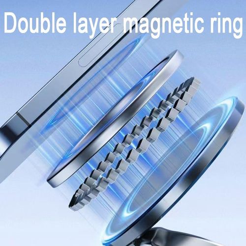 360° Adjustable Rotating Vacuum Magnetic Suction Suction Cup Base Phone Holder,Black