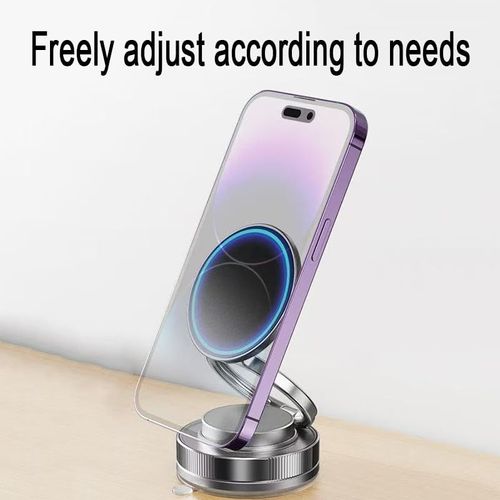 360° Adjustable Rotating Vacuum Magnetic Suction Suction Cup Base Phone Holder,Black