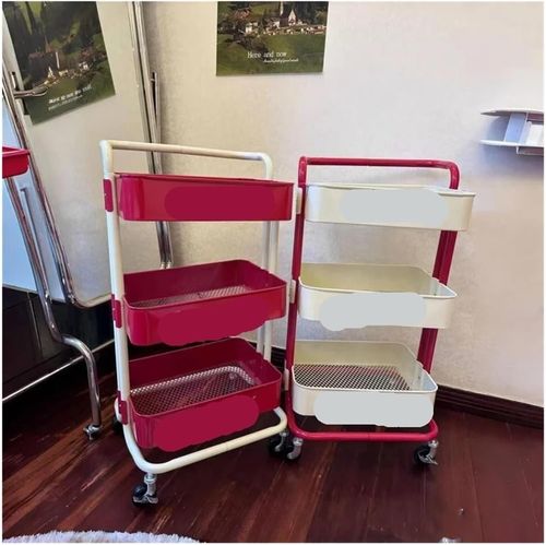 Kitchen Sink Sponge Rack Multi Layer Movable Metal Storage Cart Storage Rack with High Aesthetic Value Sponge Holder Storage Device