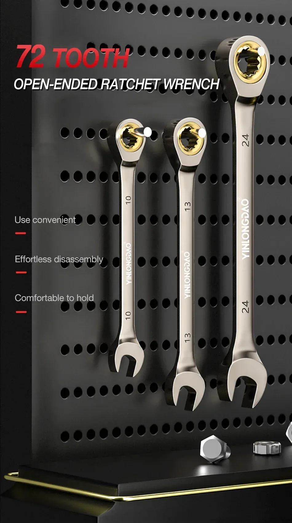 Ratchet quick wrench dual-purpose automatic two-way wrench set