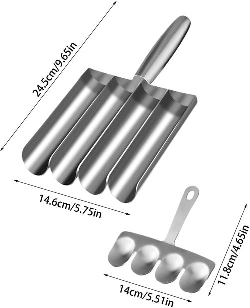 Premium Triple Meatball Maker Tool - Stainless Steel Non-Stick Meat Baller Maker with Cutting Spade, itchen Meatball Scoop & Mold for Quick DIY Cooking of Meatballs Fish Balls Shrimp Rice Balls