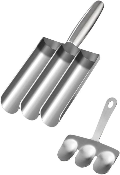 Premium Triple Meatball Maker Tool - Stainless Steel Non-Stick Meat Baller Maker with Cutting Spade, itchen Meatball Scoop & Mold for Quick DIY Cooking of Meatballs Fish Balls Shrimp Rice Balls