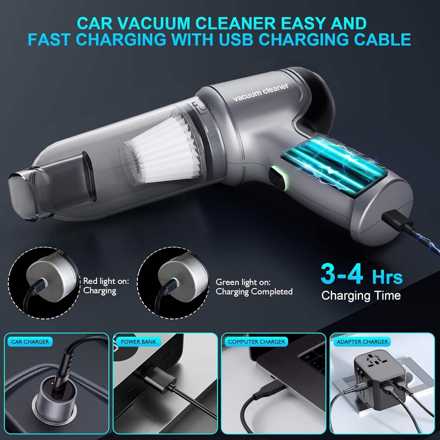 Powerful Car Vacuum Cleaner Wireless Blowing Suction One High Power Vehicle Laptop Multifunction Portable Vacuum Cleaner for Car
