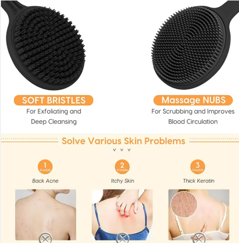 Silicone back shower🚿Massage brush