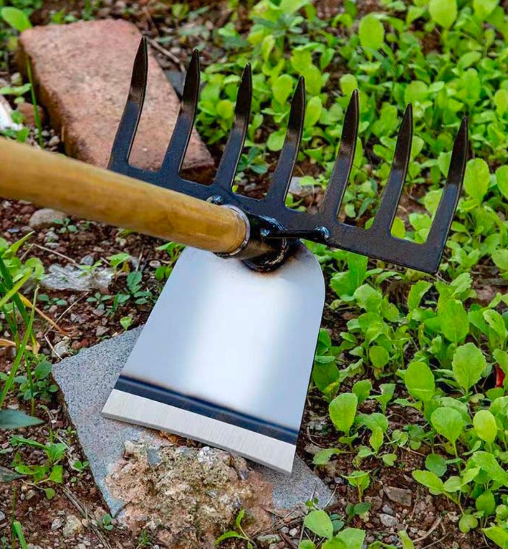 7-tooth garden double-headed hoe rake