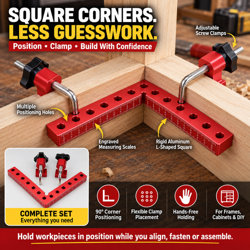🔥HOT SALE🔥 COD！Carpentry Right-Angle Clamp, Panel Clamp, 90-Degree Right-Angle Guide, Aluminum Alloy Height Gauge Nairobi Stock |48H Dispatch |COD Orders are dispatched within 48 hours from our  Nairobi warehouse. Delivery takes 1–3 working days.