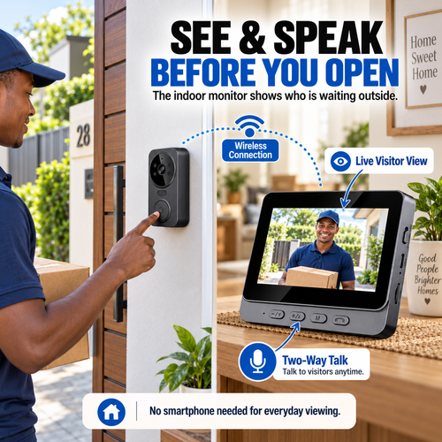 🔥HOT SALE🔥 COD！Two-Way Smart Video Doorbell Nairobi Stock |48H Dispatch |COD Orders are dispatched within 48 hours from our  Nairobi warehouse. Delivery takes 1–3 working days
