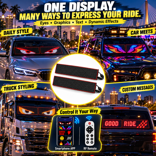 🔥HOT SALE🔥 COD！Truck Decal: Flexible Screen with Dynamic Scrolling and Blinking Off-Road Rear Window LED Lights Nairobi Stock |48H Dispatch |COD Orders are dispatched within 48 hours from our  Nairobi warehouse. Delivery takes 1–3 working days.