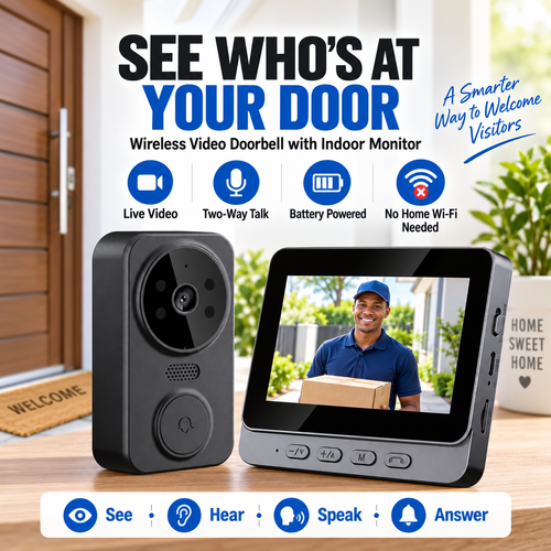 🔥HOT SALE🔥 COD！Two-Way Smart Video Doorbell Nairobi Stock |48H Dispatch |COD Orders are dispatched within 48 hours from our  Nairobi warehouse. Delivery takes 1–3 working days