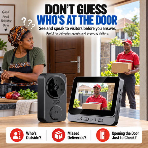 🔥HOT SALE🔥 COD！Two-Way Smart Video Doorbell Nairobi Stock |48H Dispatch |COD Orders are dispatched within 48 hours from our  Nairobi warehouse. Delivery takes 1–3 working days