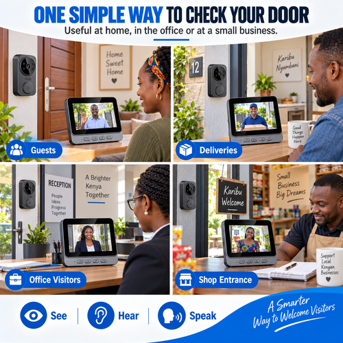 🔥HOT SALE🔥 COD！Two-Way Smart Video Doorbell Nairobi Stock |48H Dispatch |COD Orders are dispatched within 48 hours from our  Nairobi warehouse. Delivery takes 1–3 working days