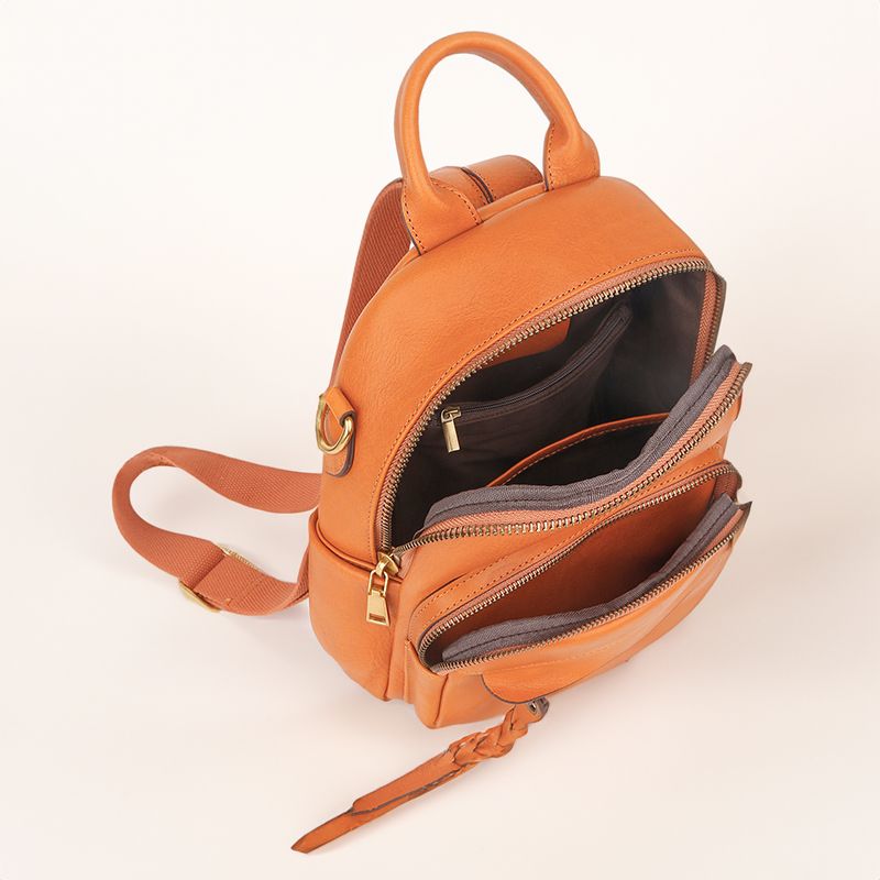 New style leather women's backpack fashion backpack top layer cowhide Korean version all-match school bag large-capacity casual women's bag