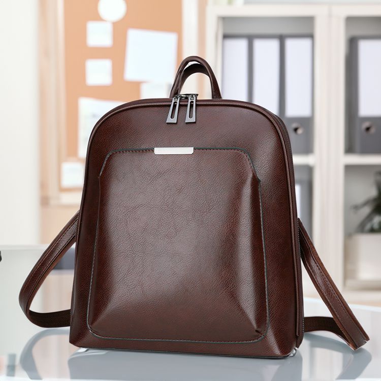 2023 new simple retro stereotyped women's bag backpack women's backpack dual-use women's backpack trendy student schoolbag