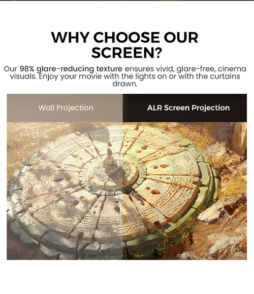📺High Definition Projection Screen - ✨120-inch Diagonal with Matte White Surface for Crystal Clear Home Cinema Experience 🎬