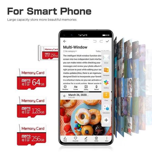 Micro SD TF Card - Microsd Memory Cards with Easy Formatting, Manufacturer Warranty, Included Adapter for Cameras, Smart Phones, Car Speakers