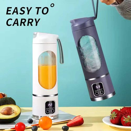 450ml USB Rechargeable Wireless Fruit Blender Juicer Household Electric Portable Blender with 3 Gear Timing Function