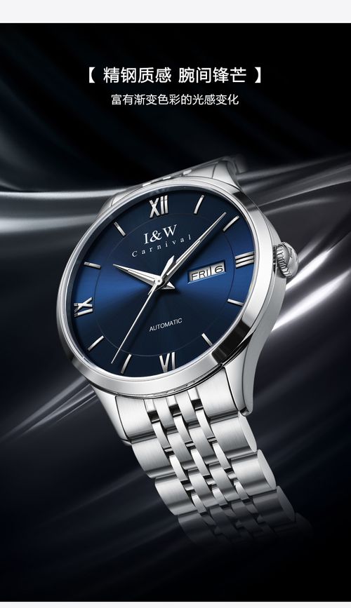 IW Men's Luxury Mechanical Watch Fashion Business Stainless Steel Band Week Calendar Display Sapphire Glass Mirror Reloj