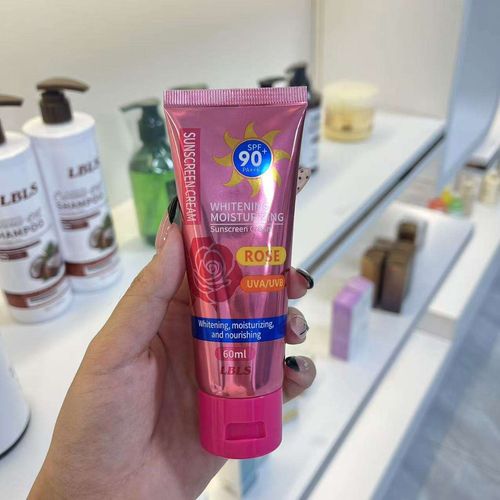 Whitening Multiple Repair Care Skin Brightening Firming Reduces Dark Spots Sunscreen Packaging Rose Sunscreen Cream Spf 90 PA+++