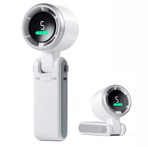 13550RPM High Speed With Digital Display Foldable Handheld Small Fan Mini Turbo Fan Rechargeable Portable Fan