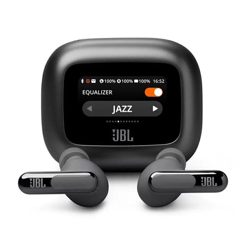 JBL LIVE BEAM3 True Wireless Earbuds | Colorful Case Semi-In-Ear Headphones with ANC, HiFi Deep Bass, Full Color Touch Screen, Long Battery for Sports