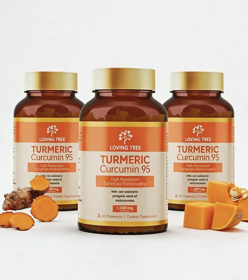 Loving Tree Turmeric Gummies  95% Curcuminoids with Black Pepper & Pumpkin Seed Oil for Ultimate Absorption, Joint Support Supplement