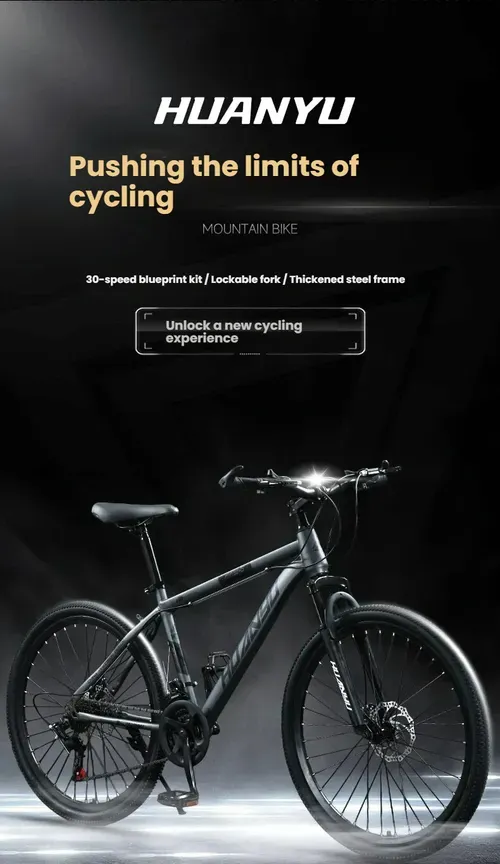 Mountain Bike 26 Inch 24-Speed High-Carbon Steel Frame Dual Suspension Fork Dual Disc Brake Adjustable Ergonomic Seat for Men Women Adults Lightweight Outdoor Cycling Bicycle Gray