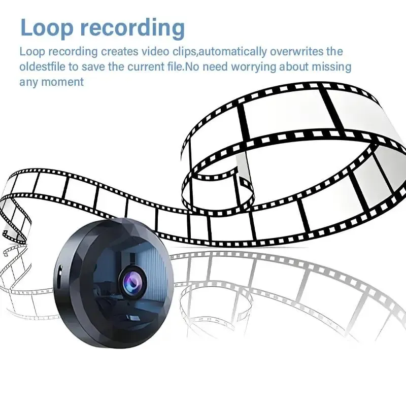 Mini Hidden Camera 720P HD Wireless Security Camera, Motion Detection with Night Vision, Discreet Portable Spy Cam for Home, Office, Car, Travel, Indoor Surveillance, Easy Setup, Loop Recording, Remote Viewing, Compact Nanny Cam for Safety Monitoring