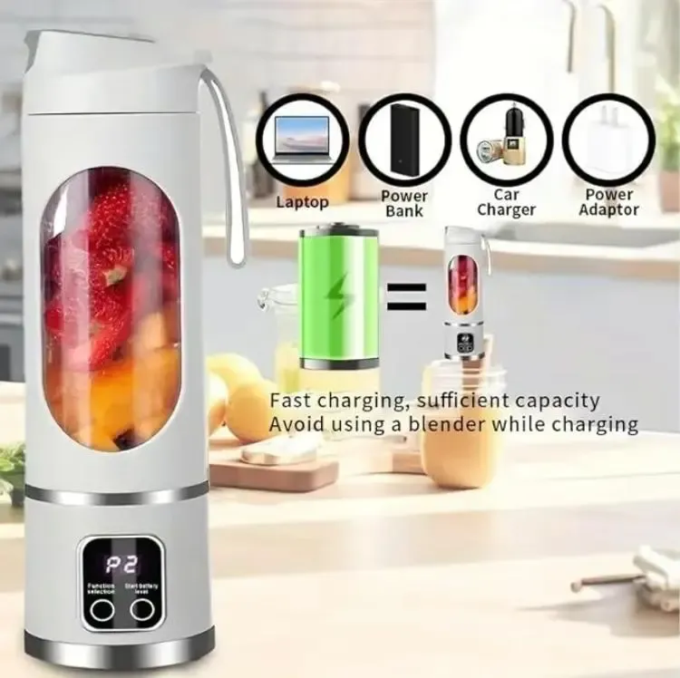 Best Mini Juicer Blender – 2-in-1 Ice Crusher & Smoothie Maker | Perfect for Liquid Diets, Fresh Juice, Shakes, Baby Food | USB Rechargeable & Easy to Clean | Great for Home, Office, Dorm, and Back-to-School Gifts cup portable vegetable