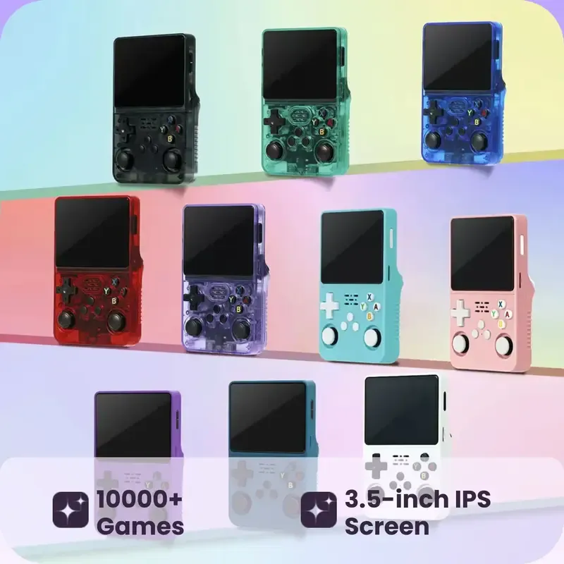 R36S Retro Video Handheld Game Console Linux System 3.5 in IPS Screen Built in 3000mAH Battery 32G+64G TF Card Preinstalled Gamess for Christmas, Thanksgiving, Holiday Gift