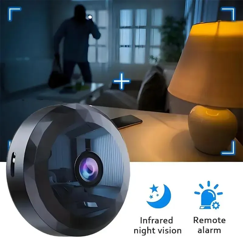 Mini Hidden Camera 720P HD Wireless Security Camera, Motion Detection with Night Vision, Discreet Portable Spy Cam for Home, Office, Car, Travel, Indoor Surveillance, Easy Setup, Loop Recording, Remote Viewing, Compact Nanny Cam for Safety Monitoring