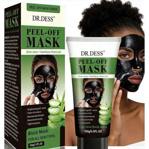 DR.DESS Aloe Vera Bamboo Charcoal Peel Off Mask Removes Blackhead Oil Control Tighten Pores 100g