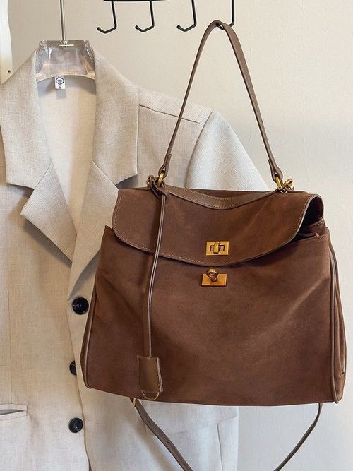 Fashionable Retro Suede Tote Bag