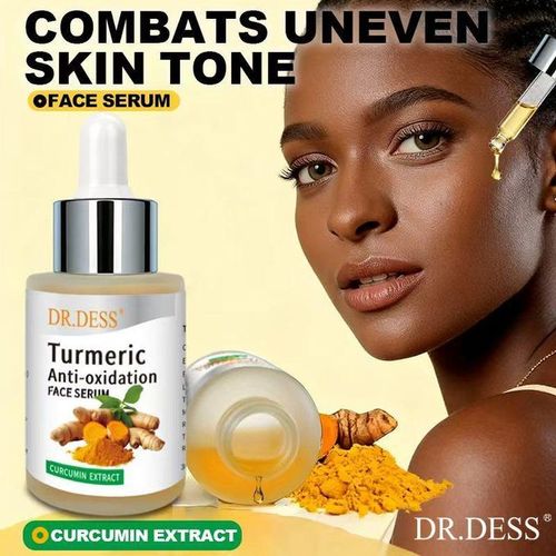 DR.DESS Turmeric Brightening Face Serum Protects against Acne, Dark Spots, Freckles Reduces Skin Pigmentation and Anti Aging Facial Serum