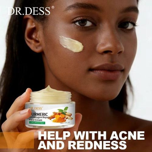 DR.DESS Turmeric Face Cream, Anti Oxidation Turmeric Cream For Deep Moisturizing skin Prevents Acnes, Oil Control and Soothing, skin Repair